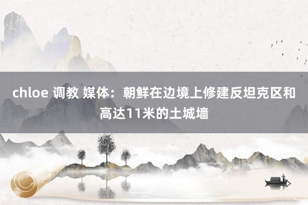 chloe 调教 媒体：朝鲜在边境上修建反坦克区和高达11米的土城墙