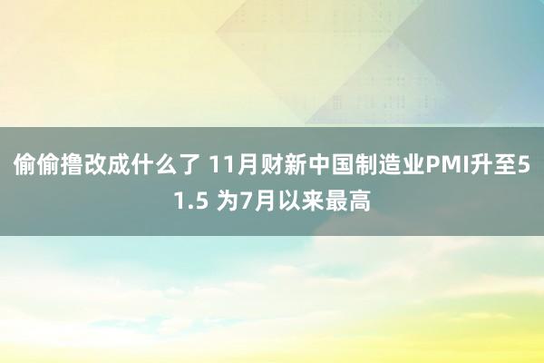 偷偷撸改成什么了 11月财新中国制造业PMI升至51.5 为7月以来最高