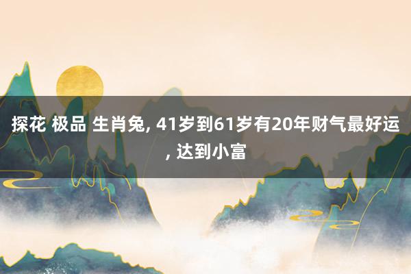 探花 极品 生肖兔， 41岁到61岁有20年财气最好运， 达到小富