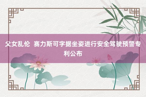 父女乱伦  赛力斯可字据坐姿进行安全驾驶预警专利公布
