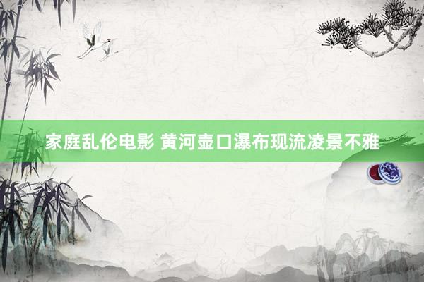 家庭乱伦电影 黄河壶口瀑布现流凌景不雅