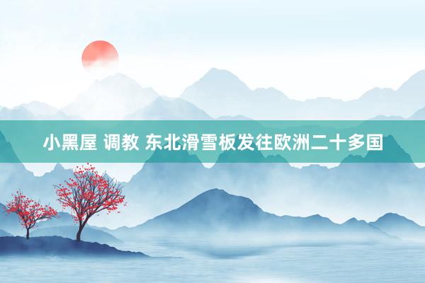小黑屋 调教 东北滑雪板发往欧洲二十多国
