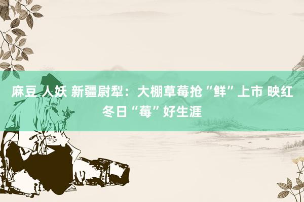 麻豆 人妖 新疆尉犁：大棚草莓抢“鲜”上市 映红冬日“莓”好生涯